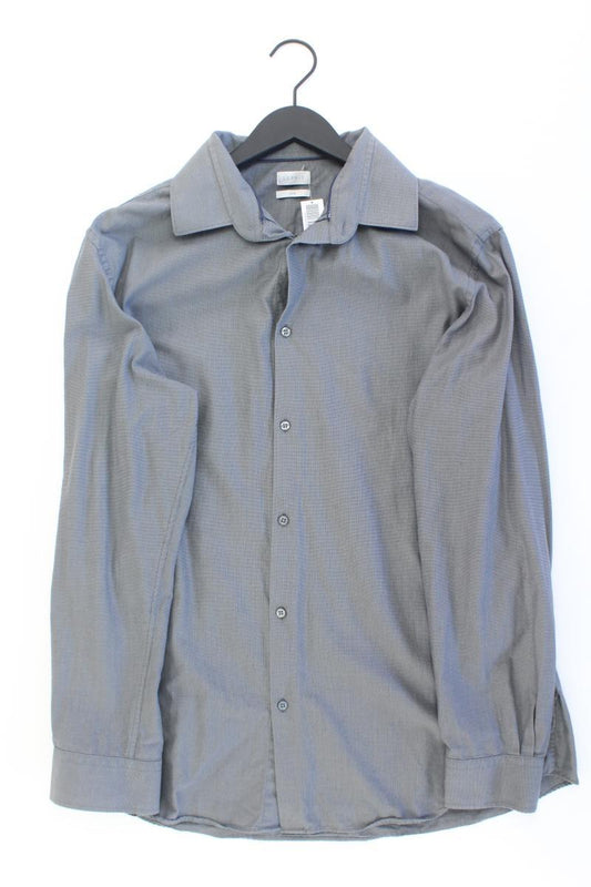 Esprit Langarmhemd für Herren Gr. 46 grau aus Baumwolle