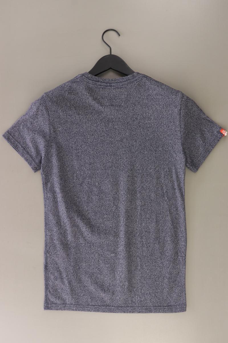 Superdry Printshirt für Herren Gr. S Kurzarm blau aus Baumwolle