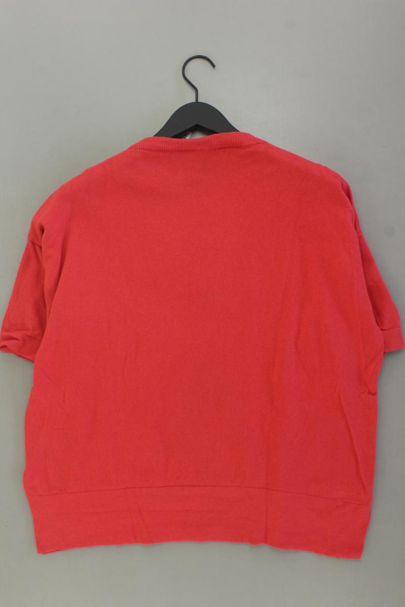 Esprit Oversize Strickshirt mit Kaschmir Gr. XS Kurzarm rot aus Baumwolle