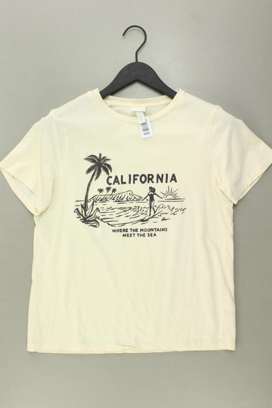 H&M T-Shirt für Herren Gr. S Kurzarm gelb