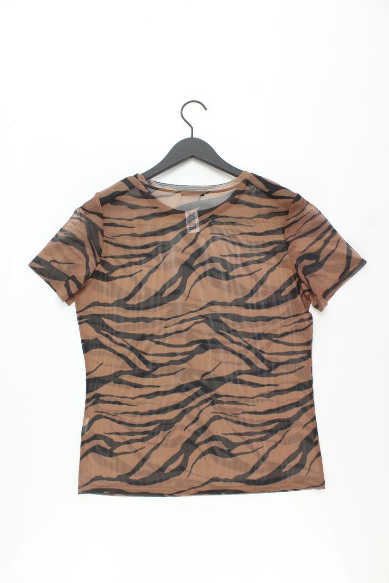 T-Shirt Gr. XL mit Tierdruck Kurzarm braun
