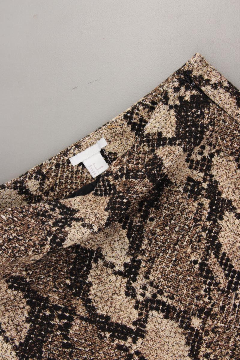 H&M Rock Gr. 36 mit Tierdruck braun