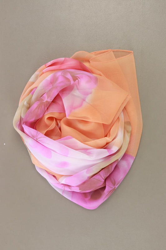 Tuch mit Blumenmuster orange