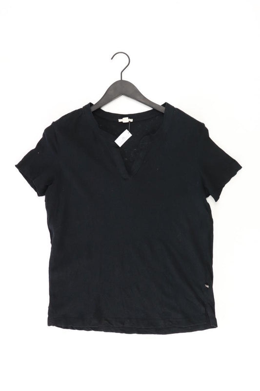 edc by Esprit Shirt mit V-Ausschnitt Gr. M Kurzarm schwarz aus Baumwolle
