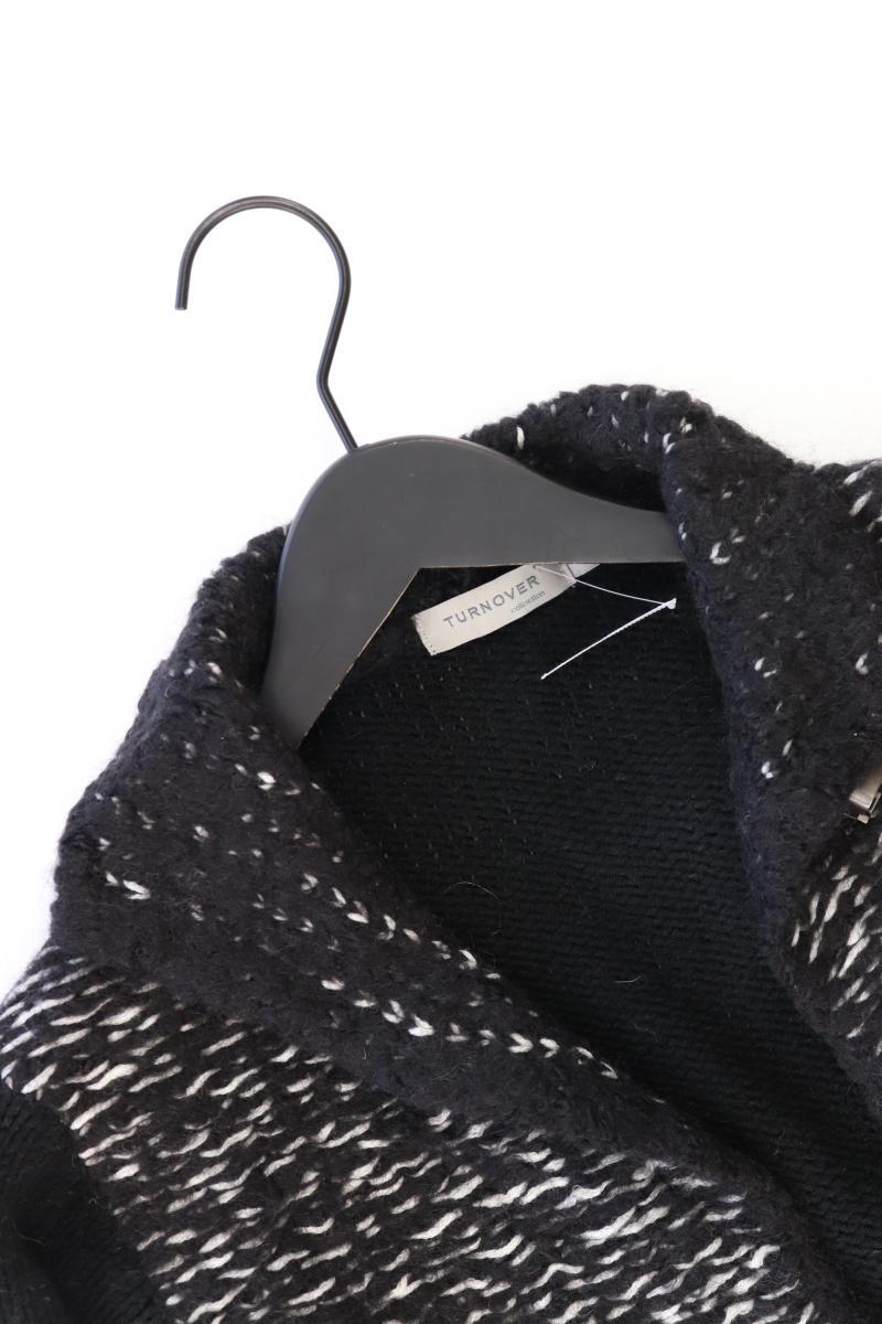 Turnover Strickjacke Gr. S Langarm schwarz aus Wolle