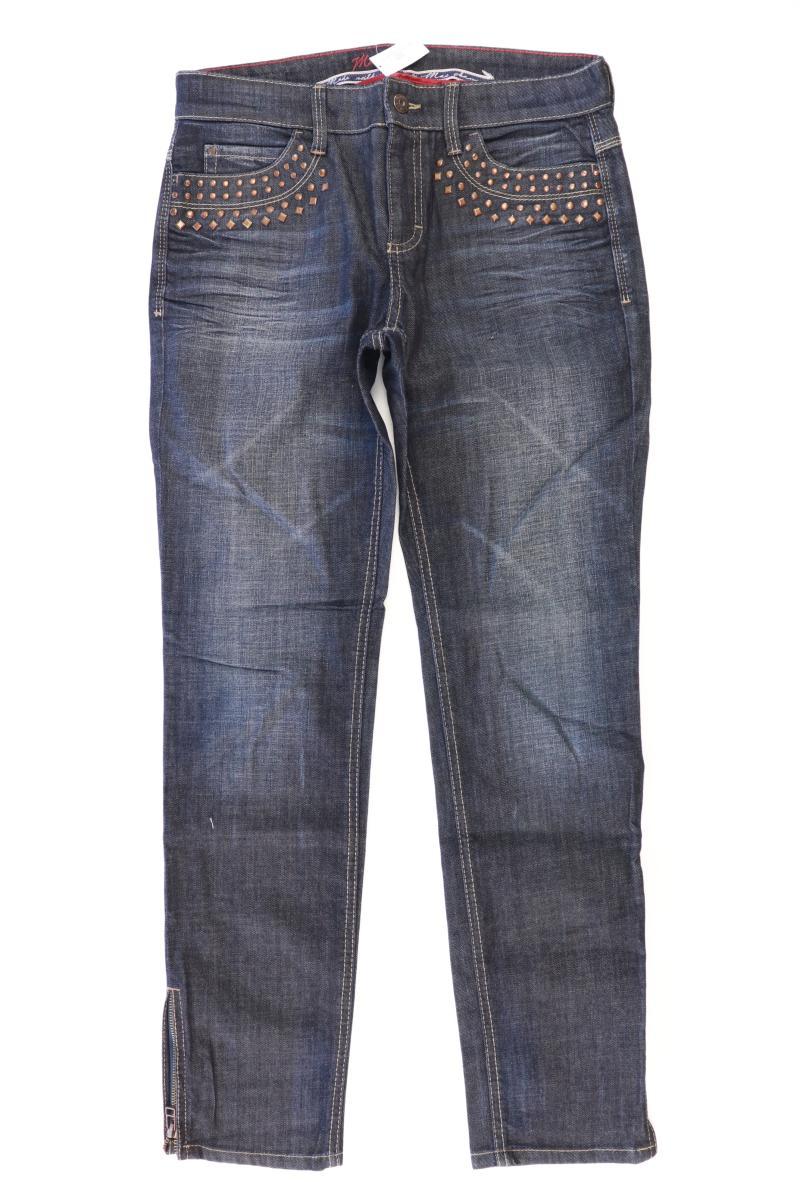 MAC Skinny Jeans Gr. 38 Modell Skinny Rocket mit Nieten blau aus Baumwolle