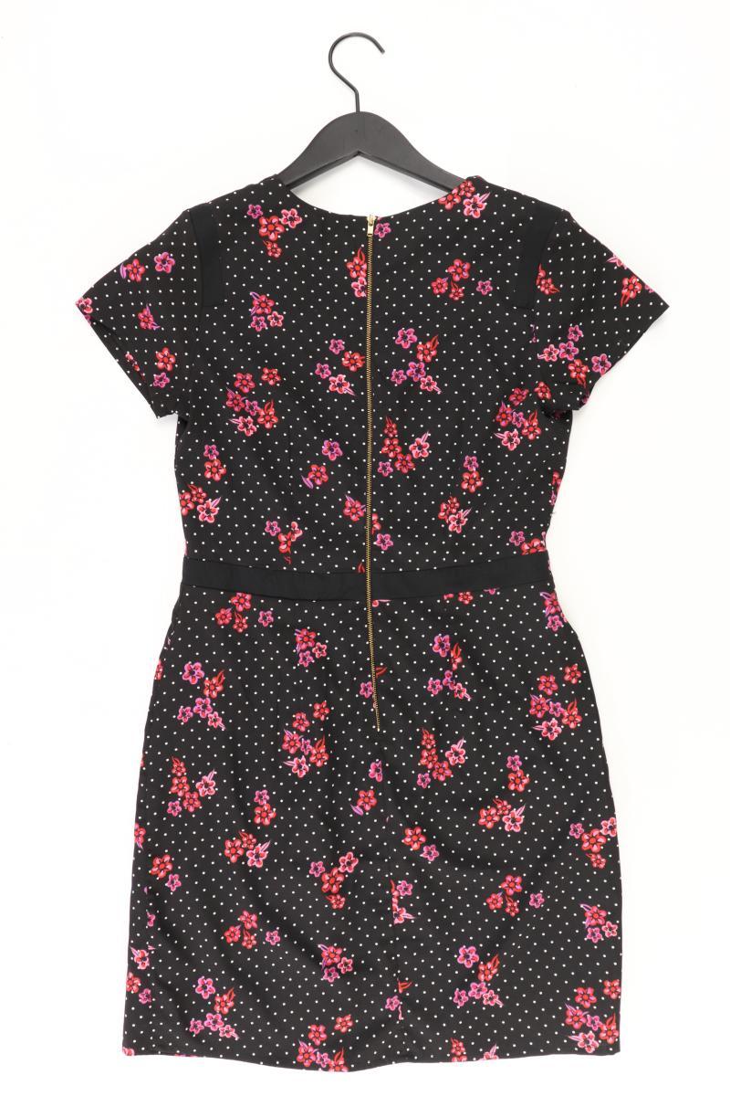 YUMI Bleistiftkleid Gr. 36 mit Blumenmuster Kurzarm schwarz aus Polyester