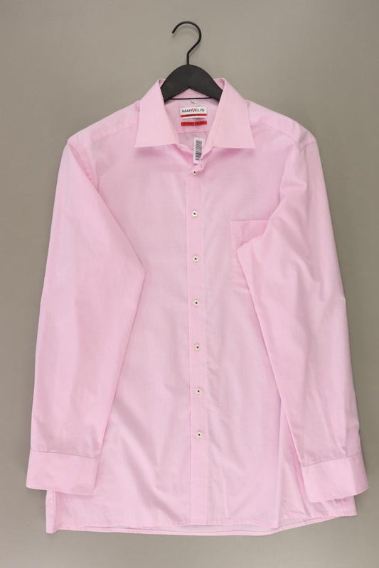 MARVELIS Langarmhemd für Herren Gr. Hemdgröße 44 rosa aus Baumwolle