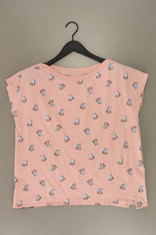 Esprit Printshirt Gr. XL Kurzarm rosa aus Baumwolle