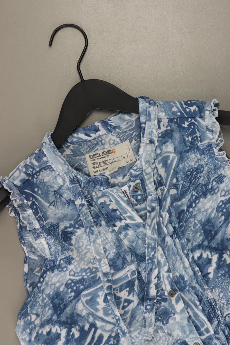 Garcia Jeans Ärmellose Bluse Gr. S blau aus Polyester