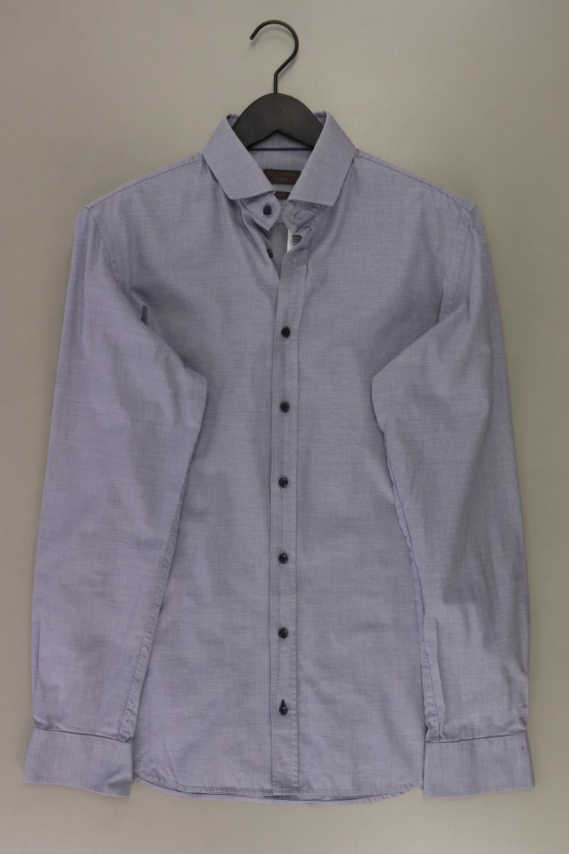 Selection by s.Oliver Langarmhemd für Herren Gr. Hemdgröße 39 blau aus Baumwolle