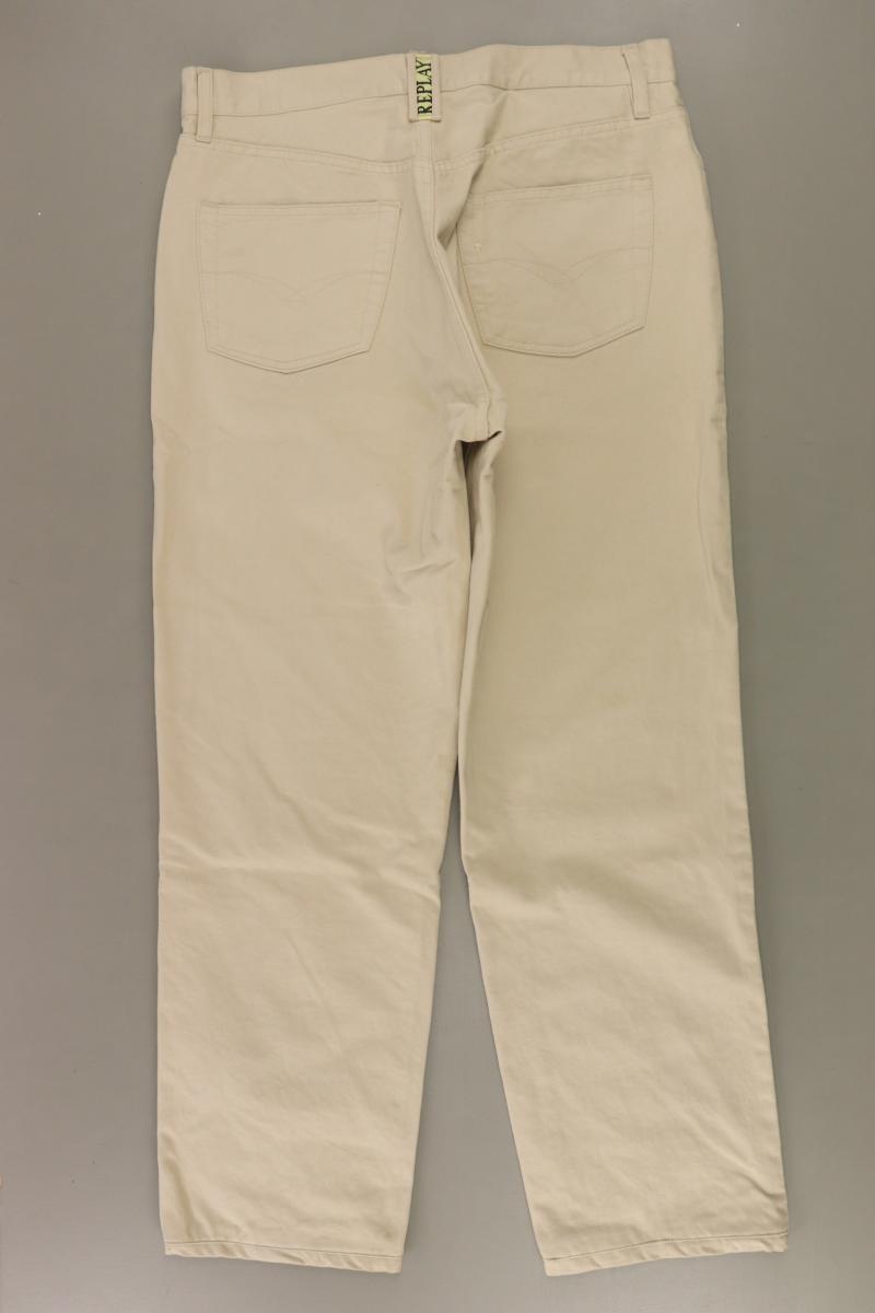 Replay Straight Jeans für Herren Gr. W34 creme aus Baumwolle