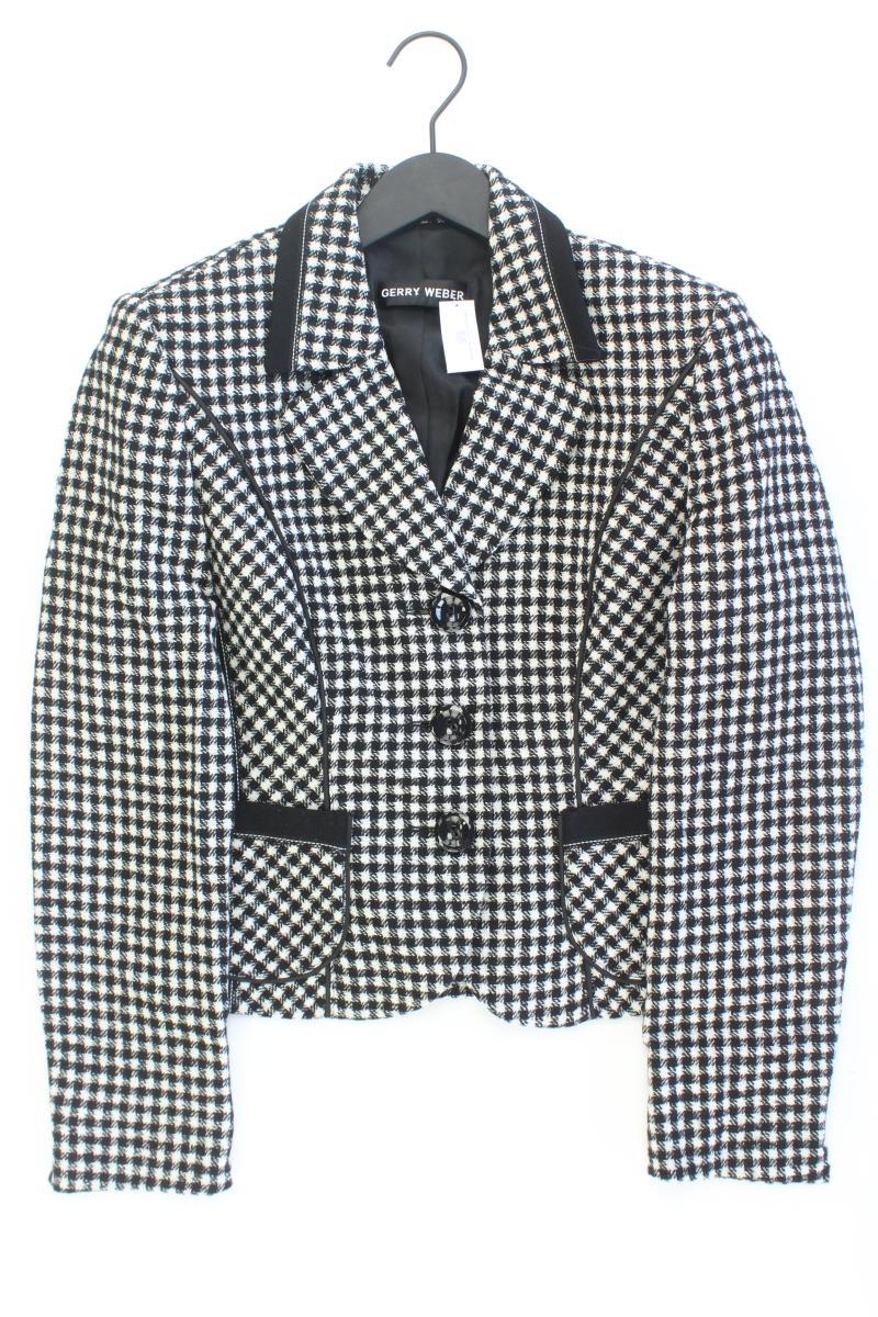 Gerry Weber Wollblazer Gr. 36 kariert schwarz