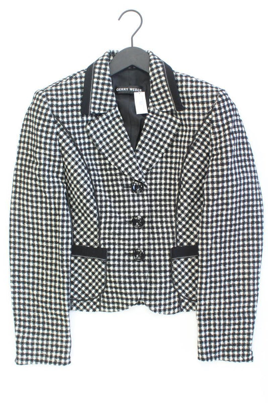 Gerry Weber Wollblazer Gr. 36 kariert schwarz