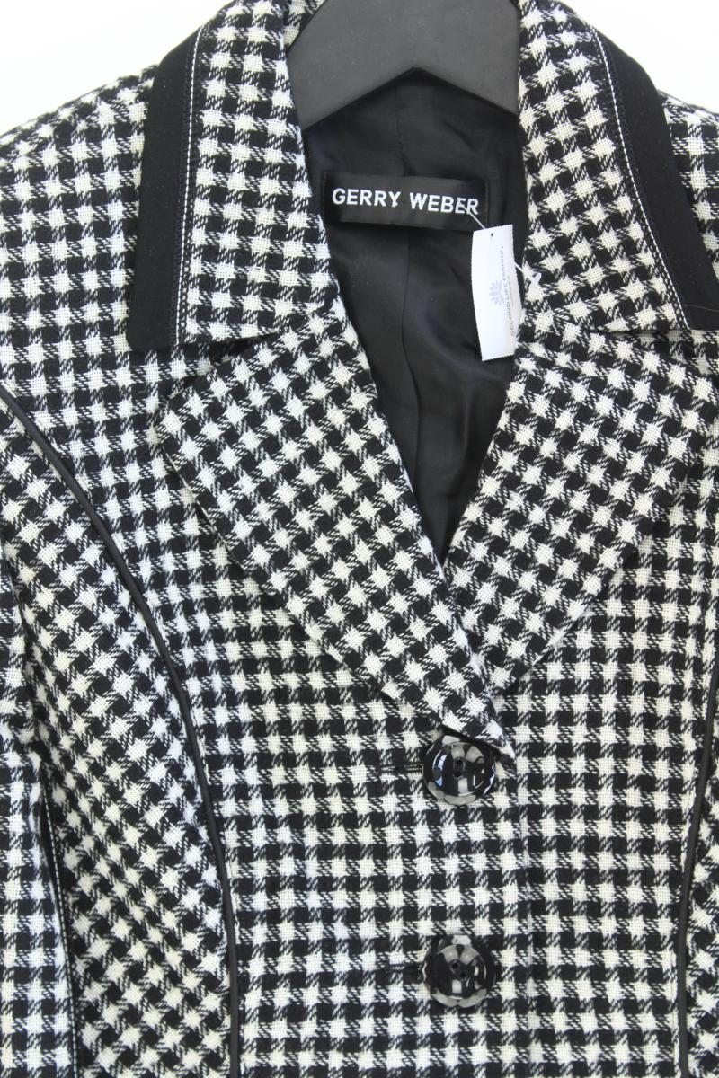 Gerry Weber Wollblazer Gr. 36 kariert schwarz