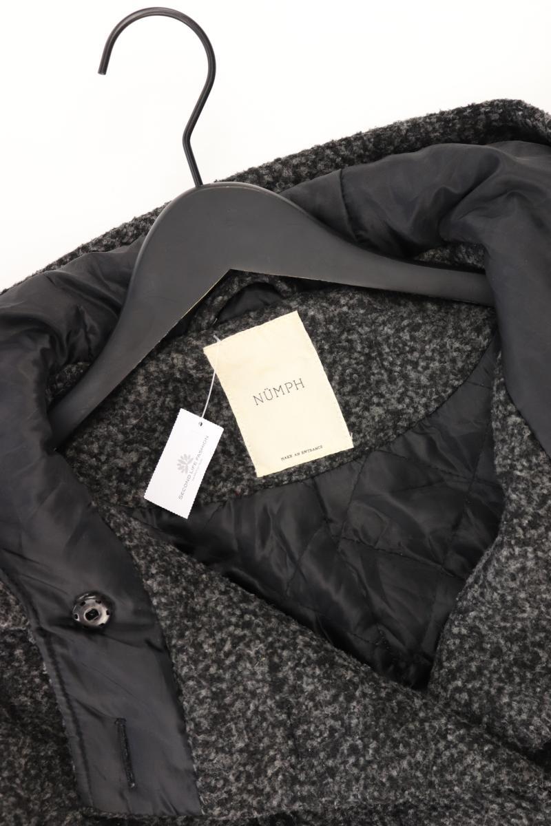 Nümph Kapuzenmantel Gr. 38 grau aus Polyester
