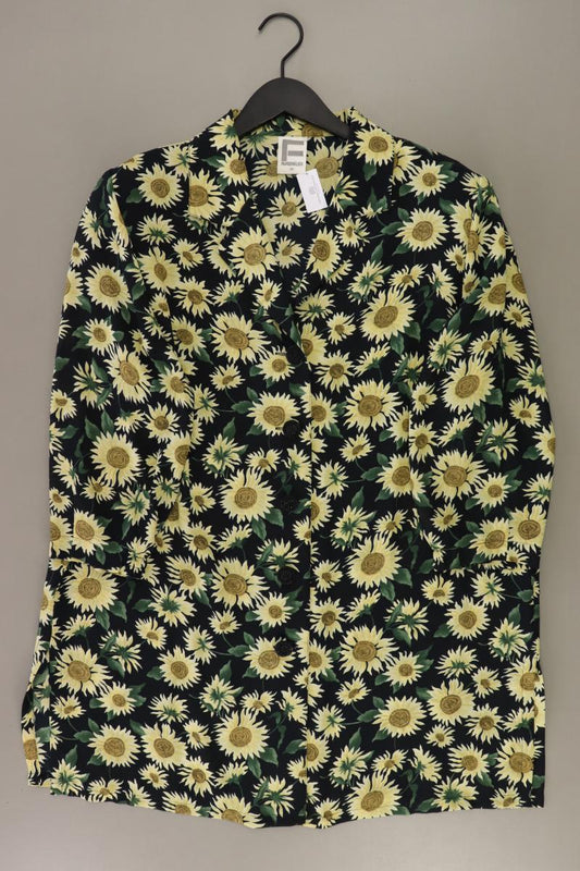 FRANKENWÄLDER Bluse Gr. 46 mit Blumenmuster 3/4 Ärmel Vintage schwarz