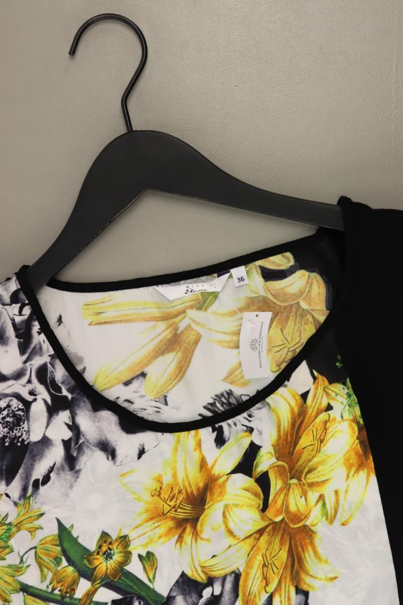 Miss Etam Kurzarmkleid Gr. 36 mit Blumenmuster gelb aus Polyester