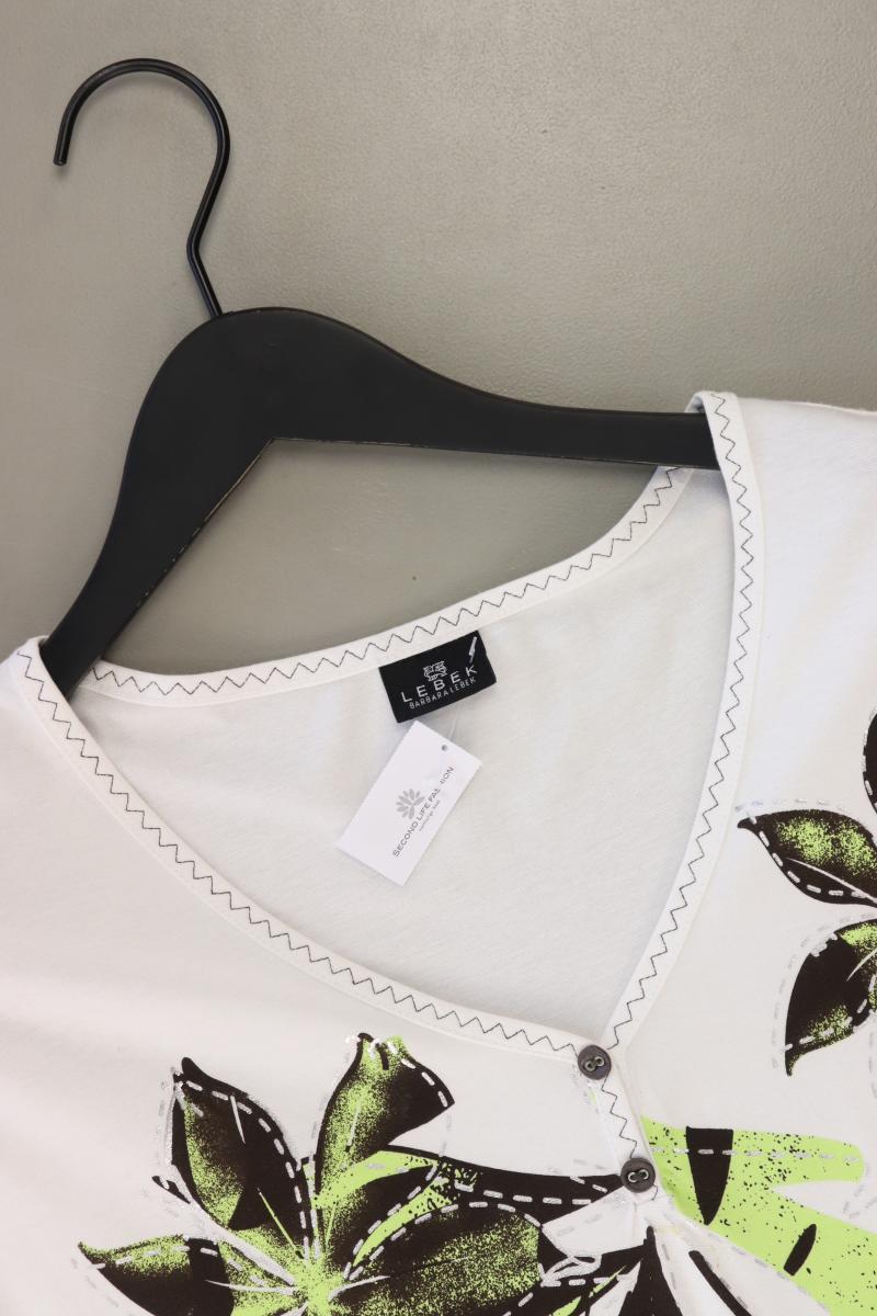 LEBEK Barbara Lebek Printshirt Gr. 42 Kurzarm weiß