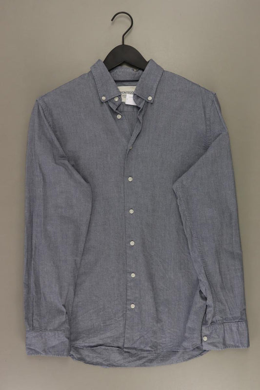 Montego Langarmhemd für Herren Gr. M blau aus Baumwolle