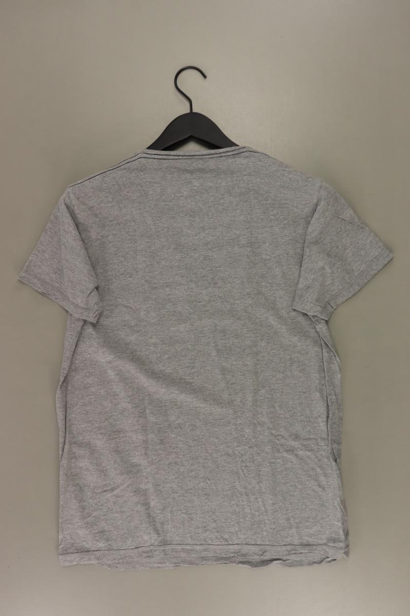 Jack & Jones Printshirt für Herren Gr. XL Kurzarm grau aus Baumwolle