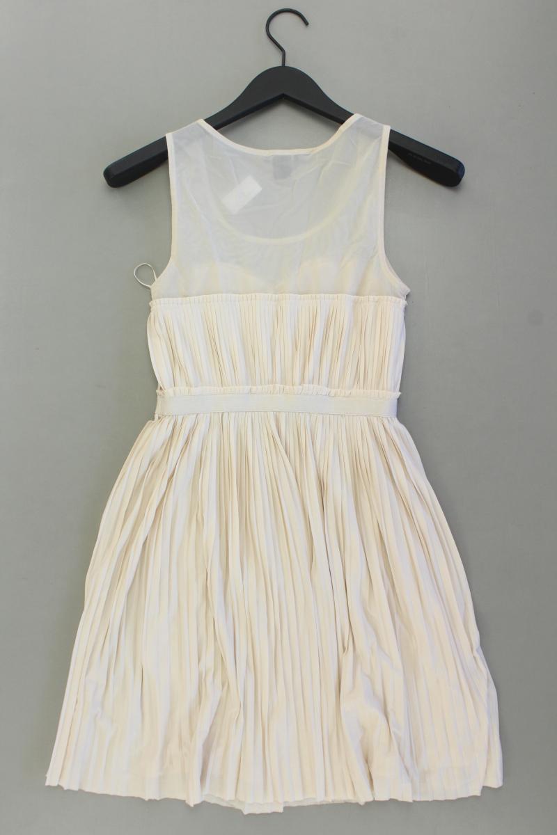 H&M Plisséekleid Gr. S Ärmellos creme aus Polyester