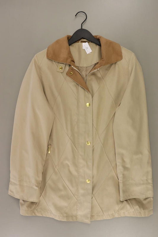 Lange Jacke Gr. 44 Vintage creme aus Polyester