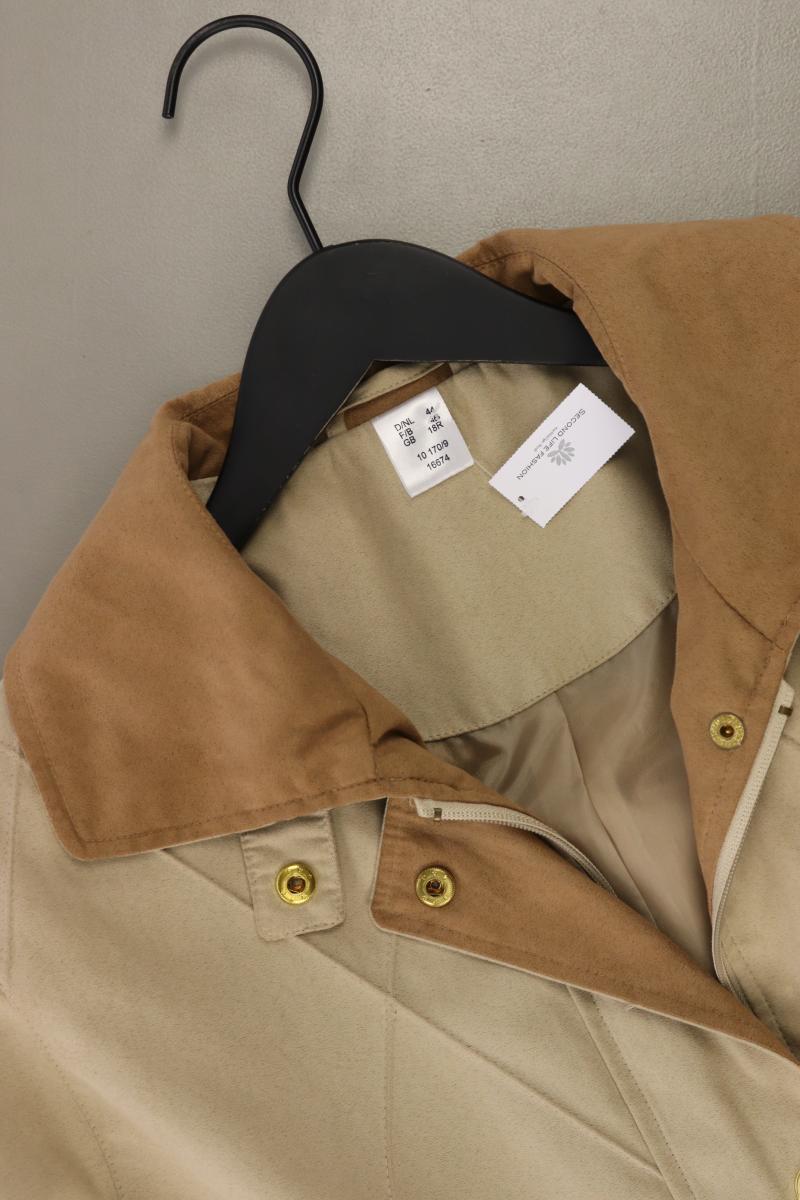 Lange Jacke Gr. 44 Vintage creme aus Polyester