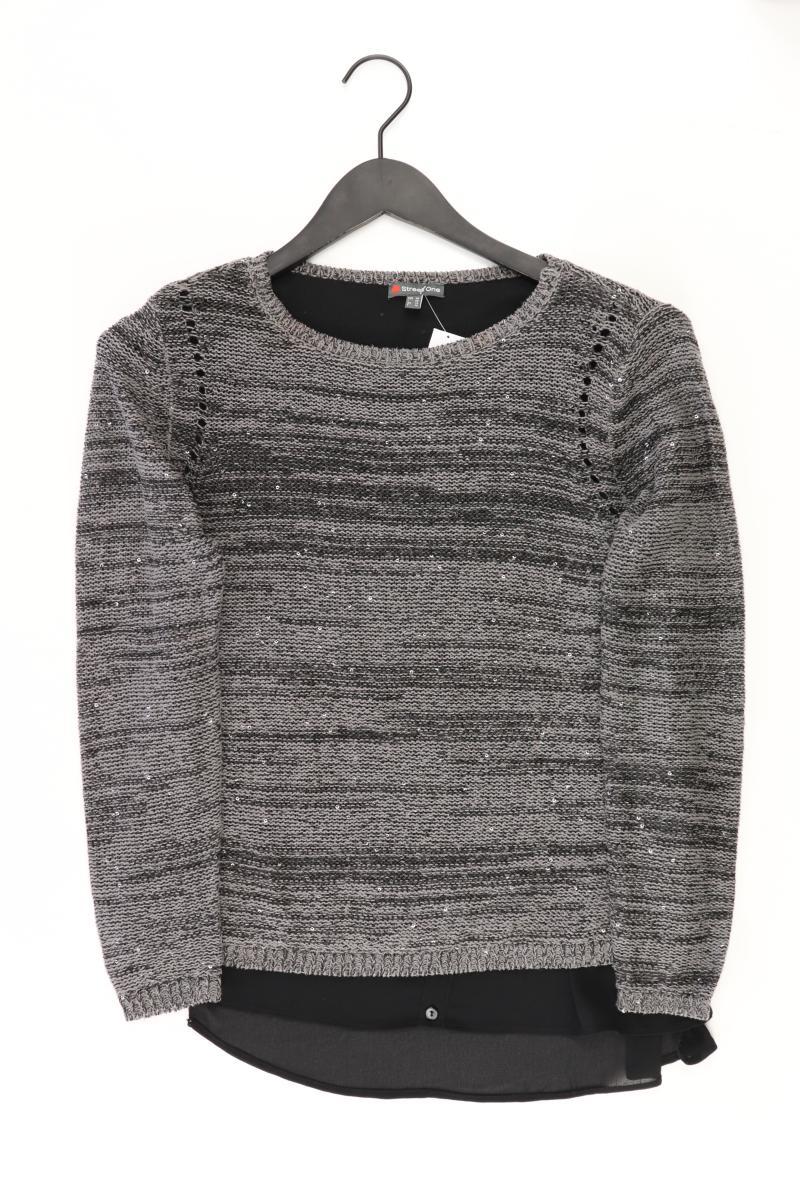 Street One Grobstrickpullover Gr. 36 mit Pailletten grau aus Polyester