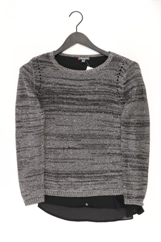 Street One Grobstrickpullover Gr. 36 mit Pailletten grau aus Polyester