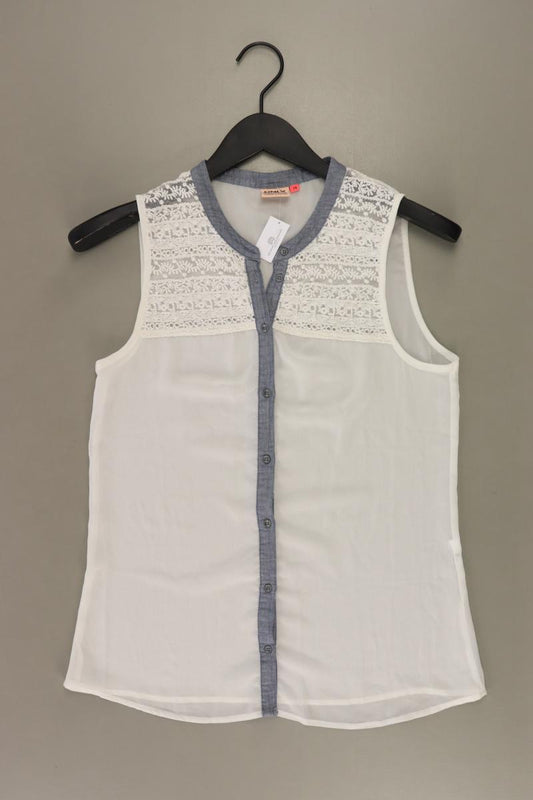 Ärmellose Bluse Gr. 34 weiß aus Polyester