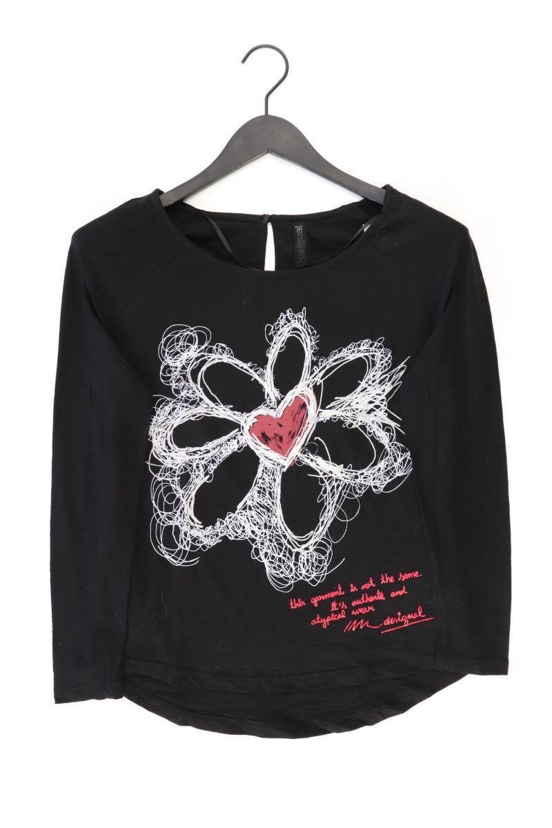 Desigual Longsleeve-Shirt Gr. XS Langarm schwarz aus Baumwolle