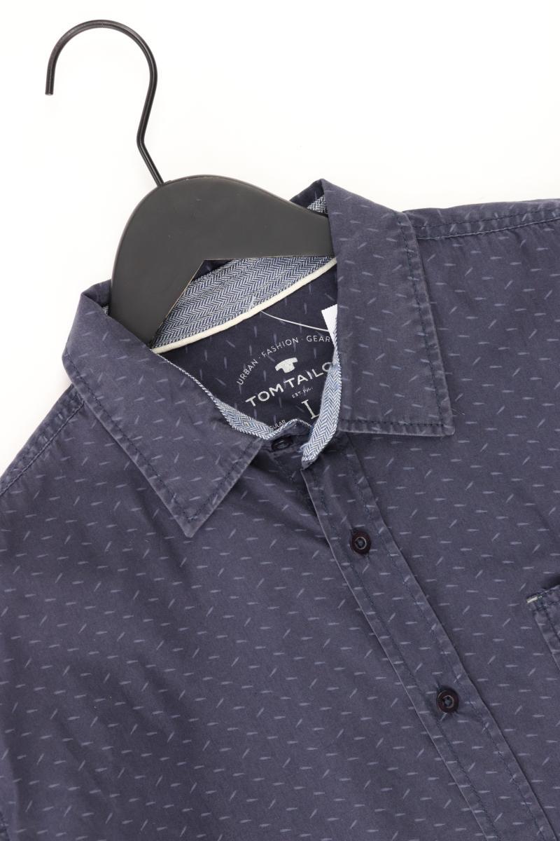 Tom Tailor Langarmhemd für Herren Gr. L blau aus Baumwolle