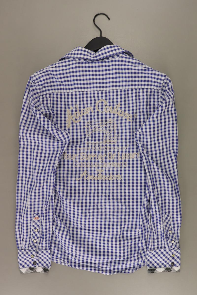 Scotch & Soda Karohemd für Herren Gr. L kariert Langarm blau aus Baumwolle