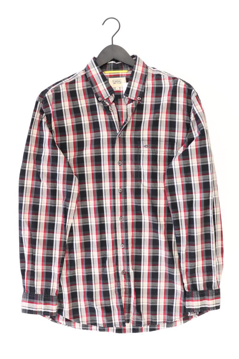 camel active Karohemd für Herren Gr. L kariert Langarm rot aus Baumwolle