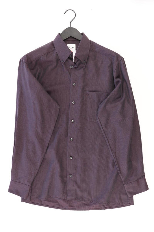 Olymp Langarmhemd für Herren Gr. Hemdgröße 39 lila aus Baumwolle