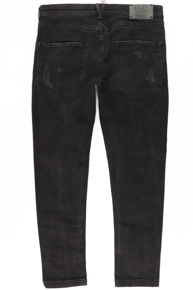 Zara Skinny Jeans für Herren Gr. US 40 (M) schwarz aus Baumwolle