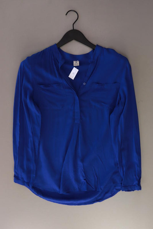Langarmbluse Gr. S blau aus Viskose