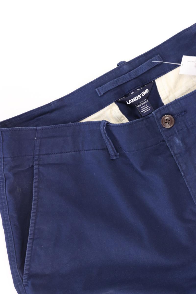 Lands' End Cargoshorts für Herren Gr. 52 blau aus Baumwolle