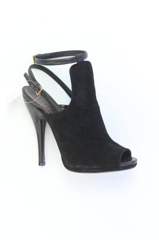 Gucci Sandaletten mit Stilettoabsatz und Riemchen Gr. 38,5 neuwertig schwarz