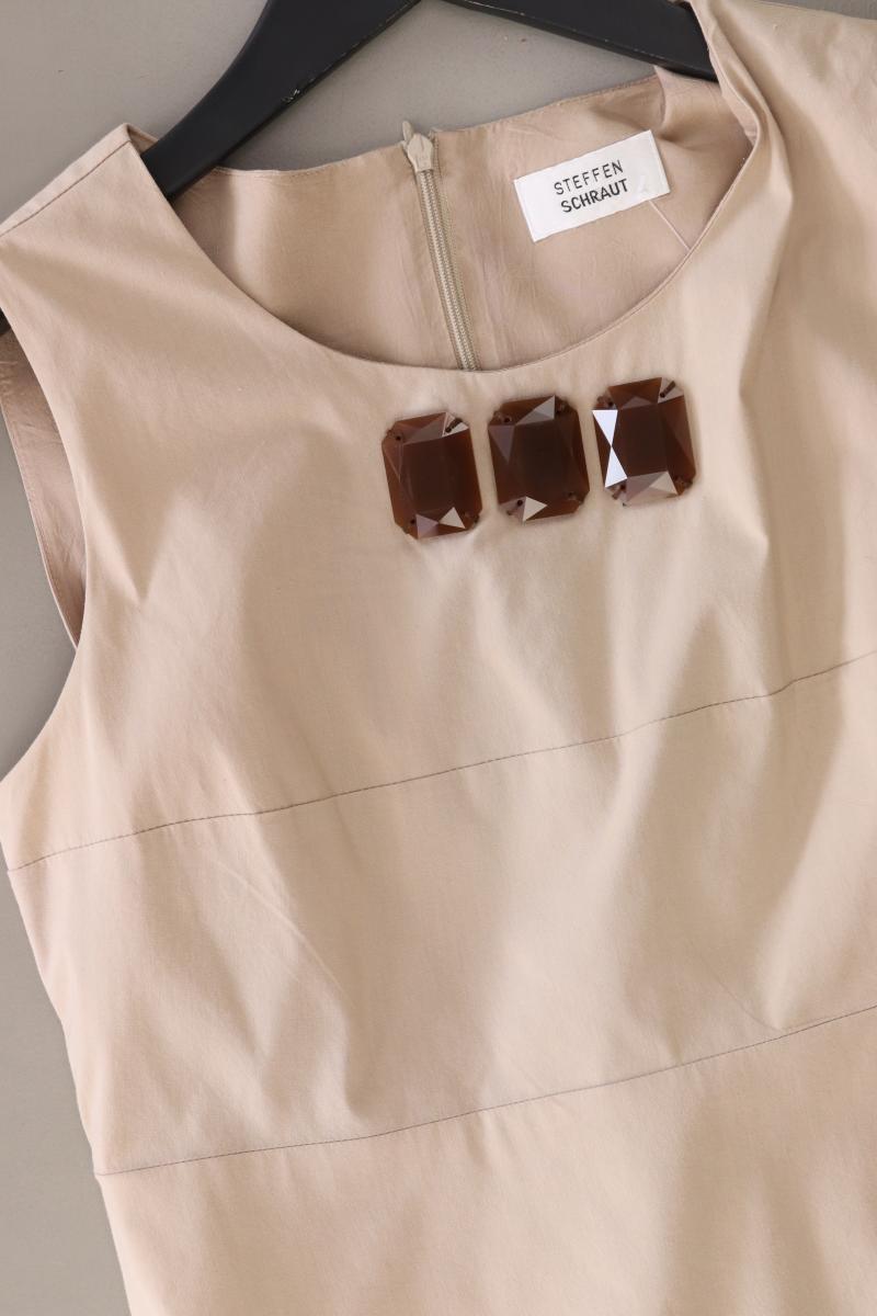 Steffen Schraut Trägerkleid Gr. 36 Ärmellos braun aus Baumwolle