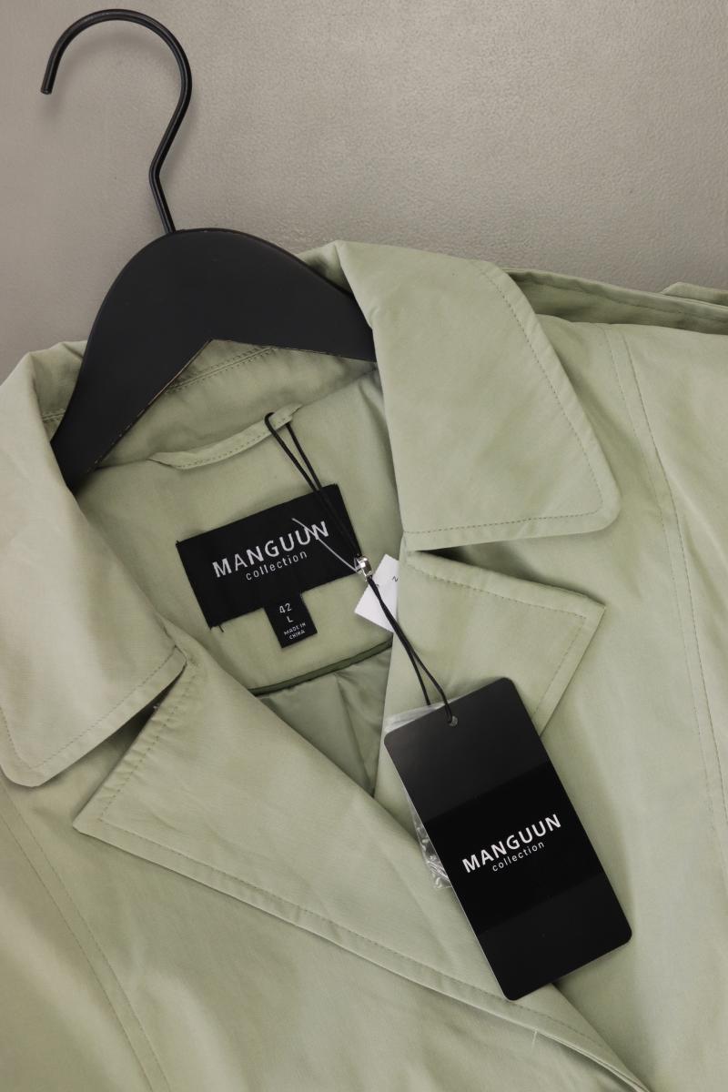 Manguun Trenchcoat Gr. 42 neu mit Etikett Neupreis: 49,99€! grün aus Polyester