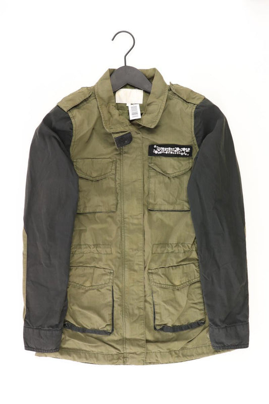 Vila Lange Jacke Gr. XS olivgrün aus Baumwolle