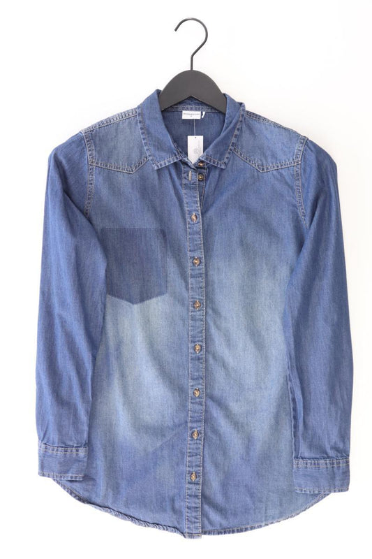 Jacqueline de Yong Jeansbluse Gr. 36 Langarm blau aus Baumwolle
