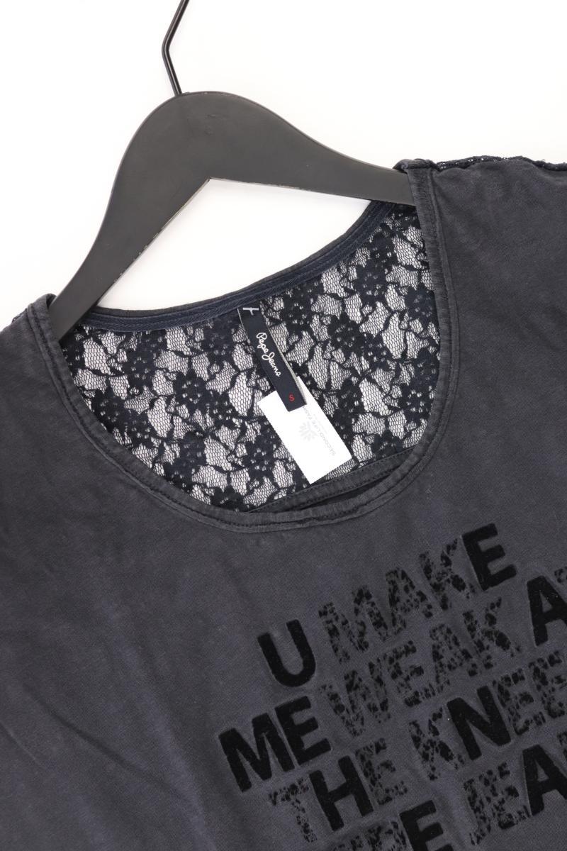 Pepe Jeans T-Shirt Gr. S Kurzarm grau aus Baumwolle