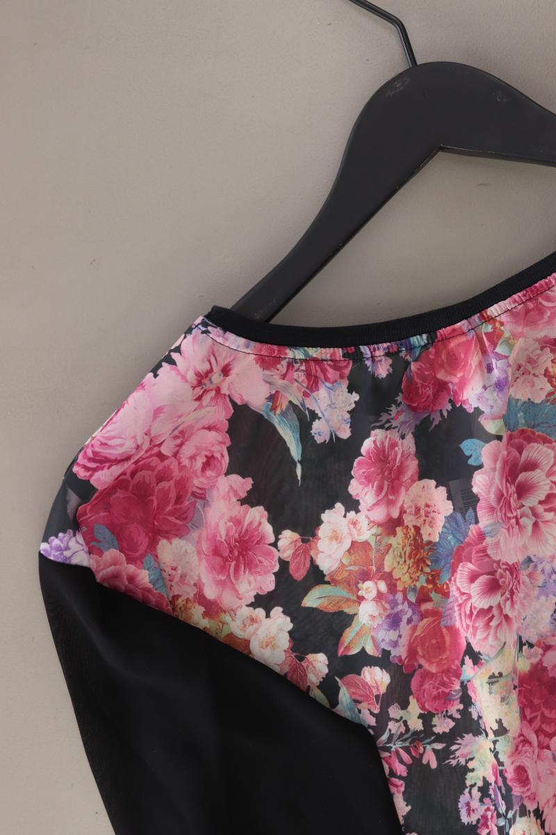 Stradivarius Oversize-Bluse Gr. S mit Blumenmuster 3/4 Ärmel mehrfarbig