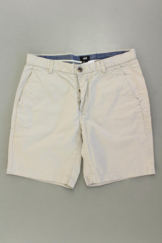 H&M Shorts für Herren Gr. 48 creme aus Baumwolle