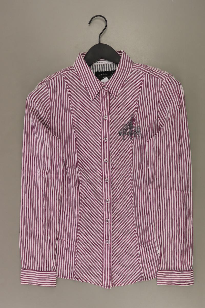 Bonita Langarmbluse Gr. 40 gestreift lila aus Polyester