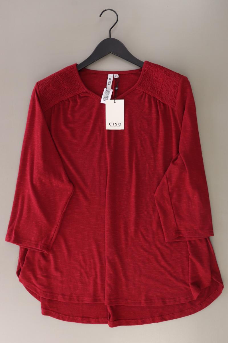 Ciso Classic Shirt Gr. 48/50 neu mit Etikett 3/4 Ärmel rot aus Viskose