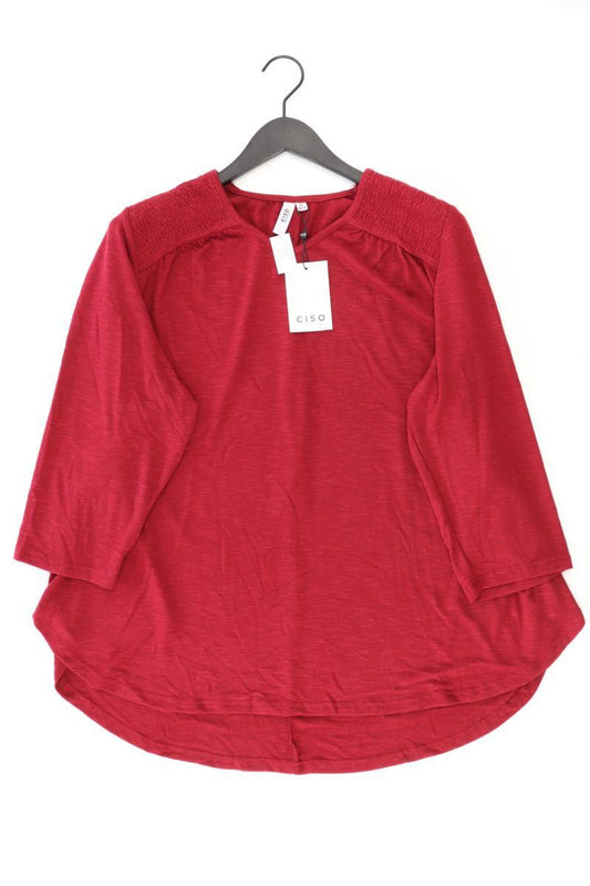 Ciso Shirt Gr. XL neu mit Etikett 3/4 Ärmel rot aus Viskose
